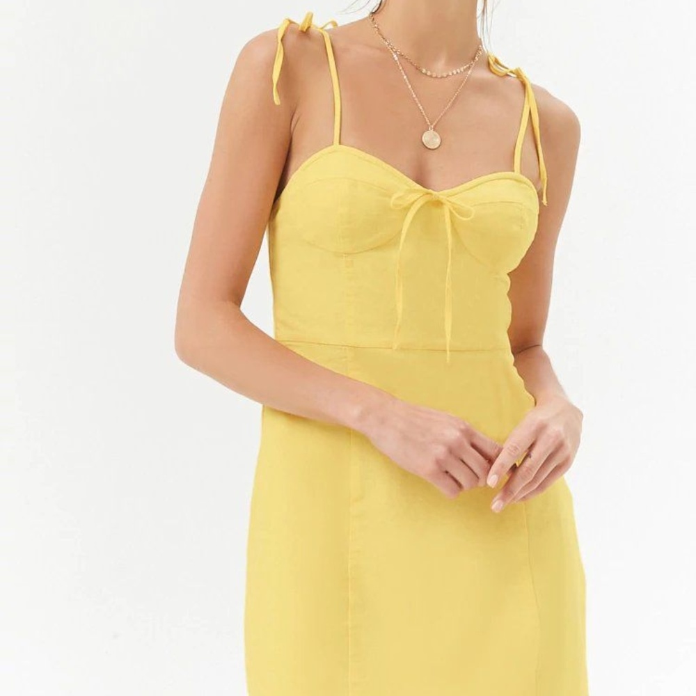 Forever 21 linen dress in yellow